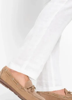 Herren bonprix Große Größen|Hosen|Regular Fit Chinohose aus reinem Leinen, Straight