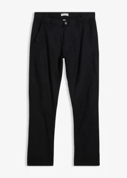Herren bonprix Große Größen|Hosen|Regular Fit Chinohose aus reinem Leinen, Straight