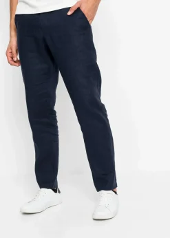 Herren bonprix Hosen|Große Größen|Regular Fit Chinohose aus reinem Leinen, Straight