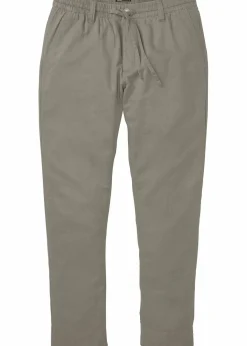 Herren bonprix Große Größen|Hosen|Regular Fit Chinohose aus luftigem Leinen-Mix, Straight