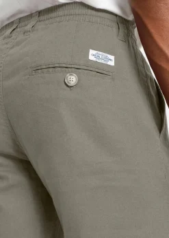 Herren bonprix Große Größen|Hosen|Regular Fit Chinohose aus luftigem Leinen-Mix, Straight