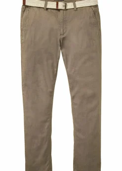 Herren bonprix Große Größen|Basics|Regular Fit Chinohose mit Komfortbund und Gürtel, Straight
