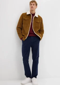 Herren bonprix Große Größen|Hosen|Regular Fit Cordhose aus recyclingfähigem Bio-Baumwollstretch, Tapered