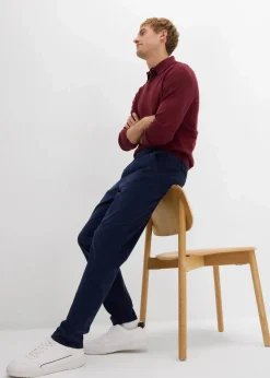 Herren bonprix Große Größen|Hosen|Regular Fit Cordhose aus recyclingfähigem Bio-Baumwollstretch, Tapered