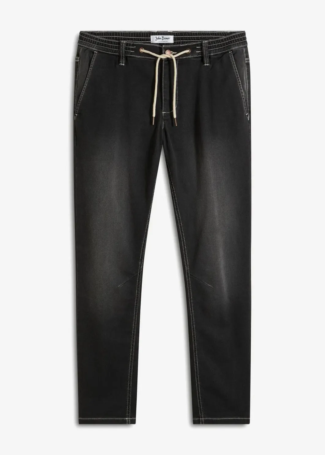 Outlet Regular Fit Jeans-Jogger mit Komfortbund, Tapered Herren Jeans|Große Größen