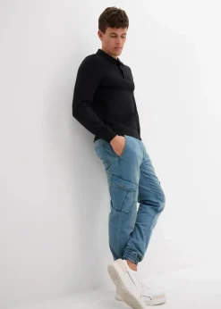 Herren bonprix Jeans|Sweat|Regular Fit Jeans-Jogger mit Komfortbund, Straight