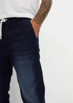 Regular Fit Jeans-Jogger mit Komfortbund, Straight Herren Große Größen|Sweat