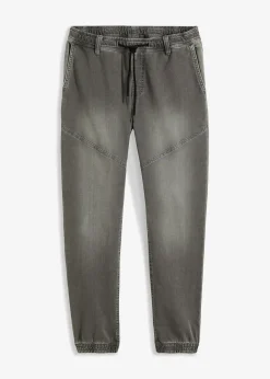 Herren bonprix Große Größen|Jeans|Regular Fit Jeans-Jogger mit Komfortbund, Straight