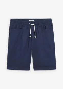 Best Regular Fit Schlupf-Bermuda aus luftigem Leinen-Mix Herren Hosen|Shorts