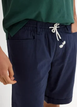 Best Regular Fit Schlupf-Bermuda aus luftigem Leinen-Mix Herren Hosen|Shorts