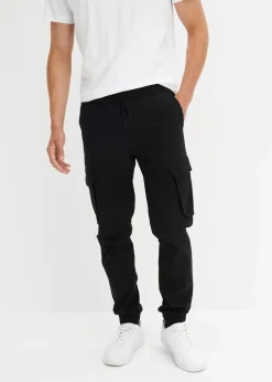 Herren bonprix Große Größen|Hosen|Regular Fit Schlupf-Cargohose, Straight