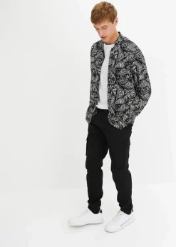 Herren bonprix Große Größen|Hosen|Regular Fit Schlupf-Cargohose, Straight