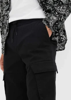 Herren bonprix Große Größen|Hosen|Regular Fit Schlupf-Cargohose, Straight