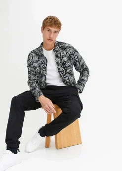 Herren bonprix Große Größen|Hosen|Regular Fit Schlupf-Cargohose, Straight