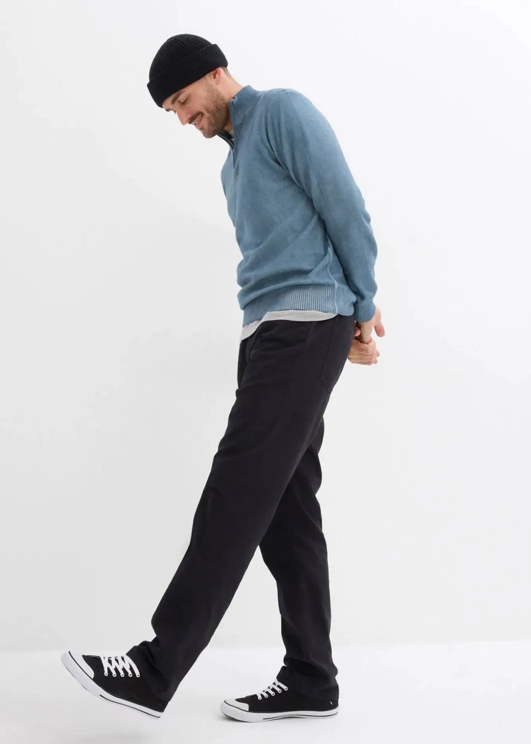 New Regular Fit Schlupfhose mit Komfortbund, Straight (2er Pack) Herren Große Größen|Hosen