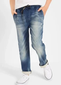 Kinder bonprix Jungen 9-16 Jahre·Bademode|Jungen 9-16 Jahre·Jeans|Regular Fit Schlupf-Sweat-Jeans, Straight