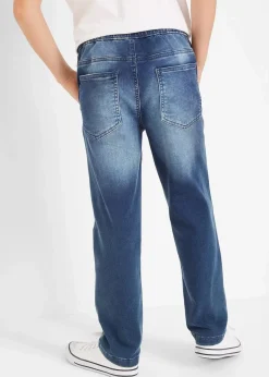 Kinder bonprix Jungen 9-16 Jahre·Bademode|Jungen 9-16 Jahre·Jeans|Regular Fit Schlupf-Sweat-Jeans, Straight