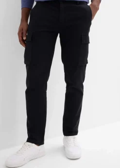 Herren bonprix Große Größen|Outdoorbekleidung|Regular Fit Stretch-Cargohose aus robuster Bio-Baumwolle, Straight