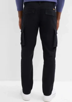 Herren bonprix Große Größen|Outdoorbekleidung|Regular Fit Stretch-Cargohose aus robuster Bio-Baumwolle, Straight