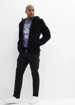 Herren bonprix Große Größen|Outdoorbekleidung|Regular Fit Stretch-Cargohose aus robuster Bio-Baumwolle, Straight