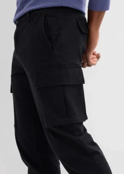 Herren bonprix Große Größen|Outdoorbekleidung|Regular Fit Stretch-Cargohose aus robuster Bio-Baumwolle, Straight