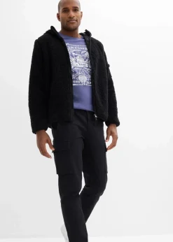 Herren bonprix Große Größen|Outdoorbekleidung|Regular Fit Stretch-Cargohose aus robuster Bio-Baumwolle, Straight