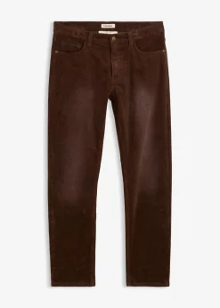 Herren bonprix Große Größen|Hosen|Regular Fit Stretch-Cordhose in gewaschener Optik, Straight
