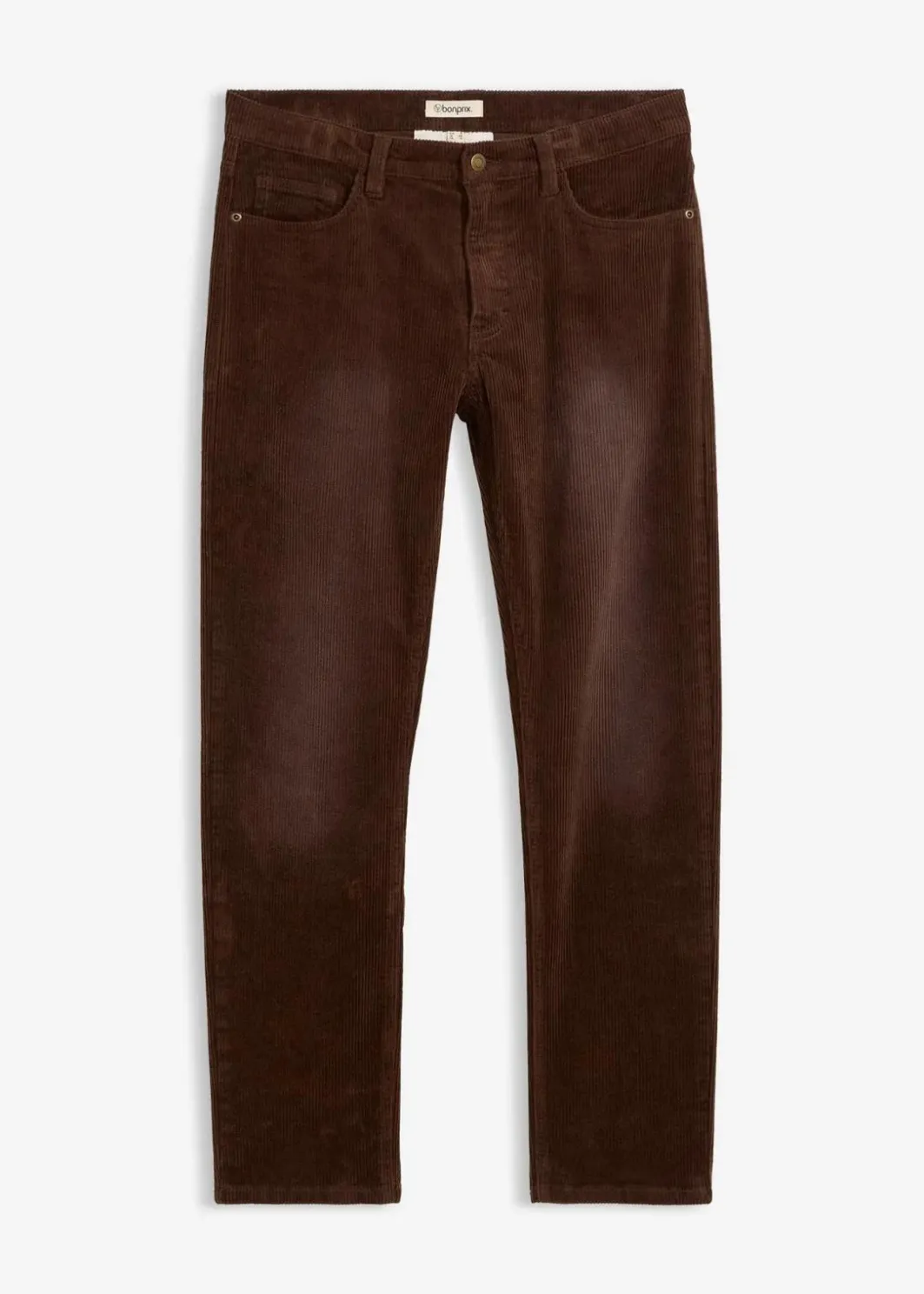 Herren bonprix Große Größen|Hosen|Regular Fit Stretch-Cordhose in gewaschener Optik, Straight