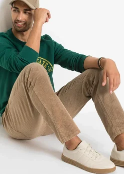 Best Regular Fit Stretch-Cordhose mit Komfortschnitt Herren Große Größen|Hosen