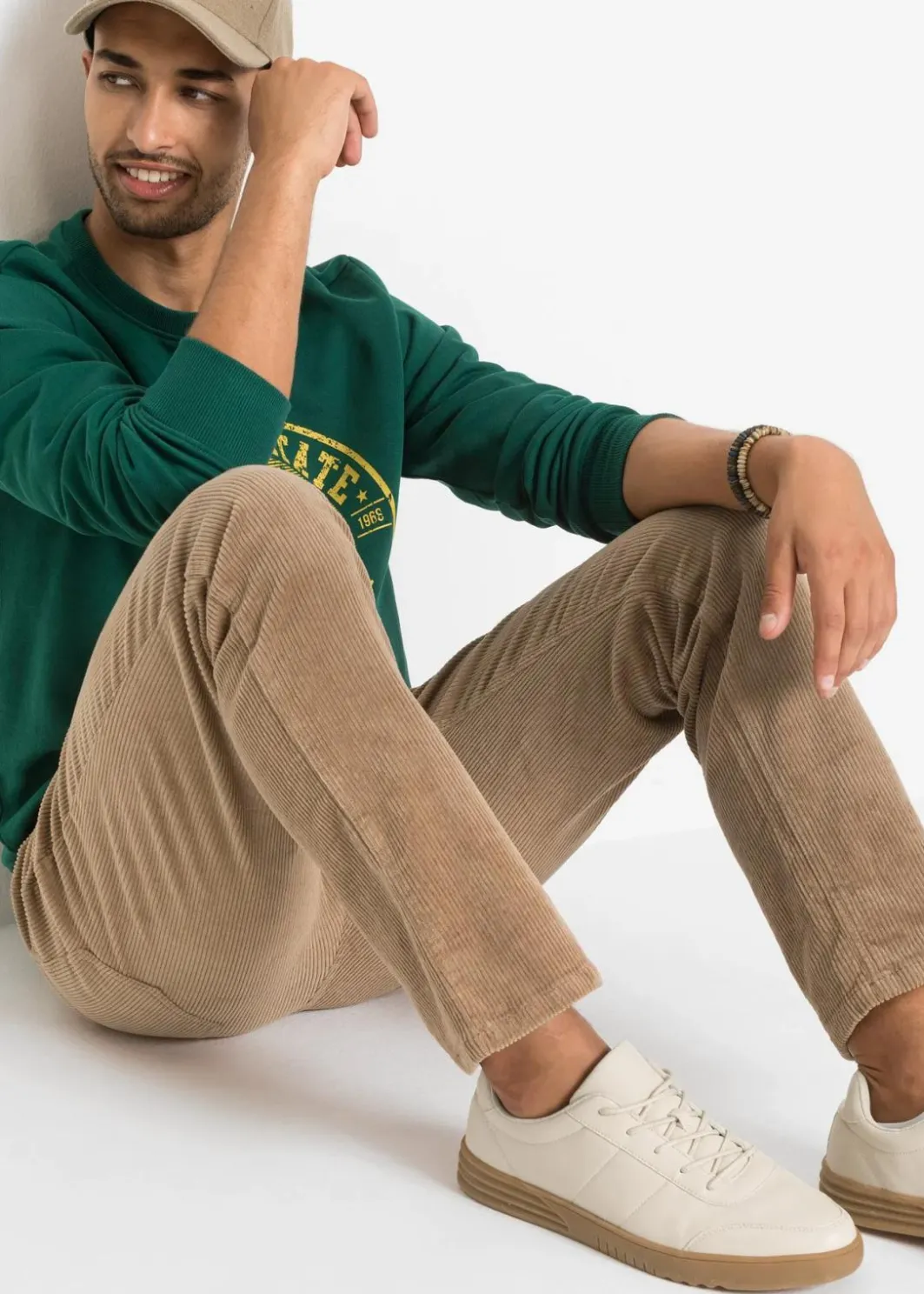 Best Regular Fit Stretch-Cordhose mit Komfortschnitt Herren Große Größen|Hosen