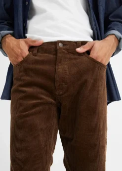 Clearance Regular Fit Stretch-Cordhose mit Komfortschnitt Herren Hosen|Große Größen
