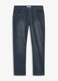Clearance Regular Fit Stretch-Cordhose in gewaschener Optik, Straight Herren Hosen|Große Größen