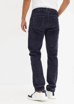 Clearance Regular Fit Stretch-Cordhose in gewaschener Optik, Straight Herren Hosen|Große Größen