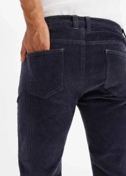 Clearance Regular Fit Stretch-Cordhose in gewaschener Optik, Straight Herren Hosen|Große Größen