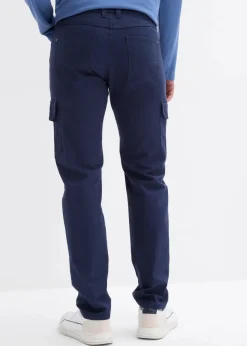 Outlet Regular Fit Stretch-Hose mit Cargotaschen, Straight Herren Hosen