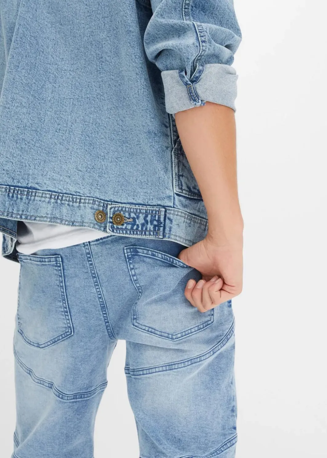 Sale Regular Fit 3/4-Stretch-Jeans, Straight Herren Große Größen|Jeans