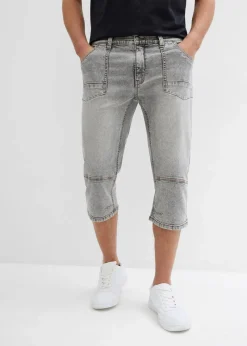 Regular Fit 3/4-Stretch-Jeans, Straight Herren Große Größen|Jeans