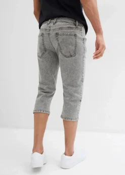 Regular Fit 3/4-Stretch-Jeans, Straight Herren Große Größen|Jeans