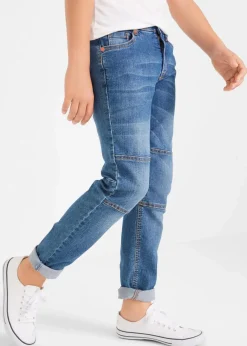 Kinder bonprix Jungen 9-16 Jahre·Bademode|Jungen 9-16 Jahre·Jeans|Regular Fit Stretch-Jeans mit verstärkter Kniepartie, Straight