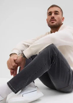 New Regular Fit Stretch-Jeans, Straight Herren Jeans|Große Größen