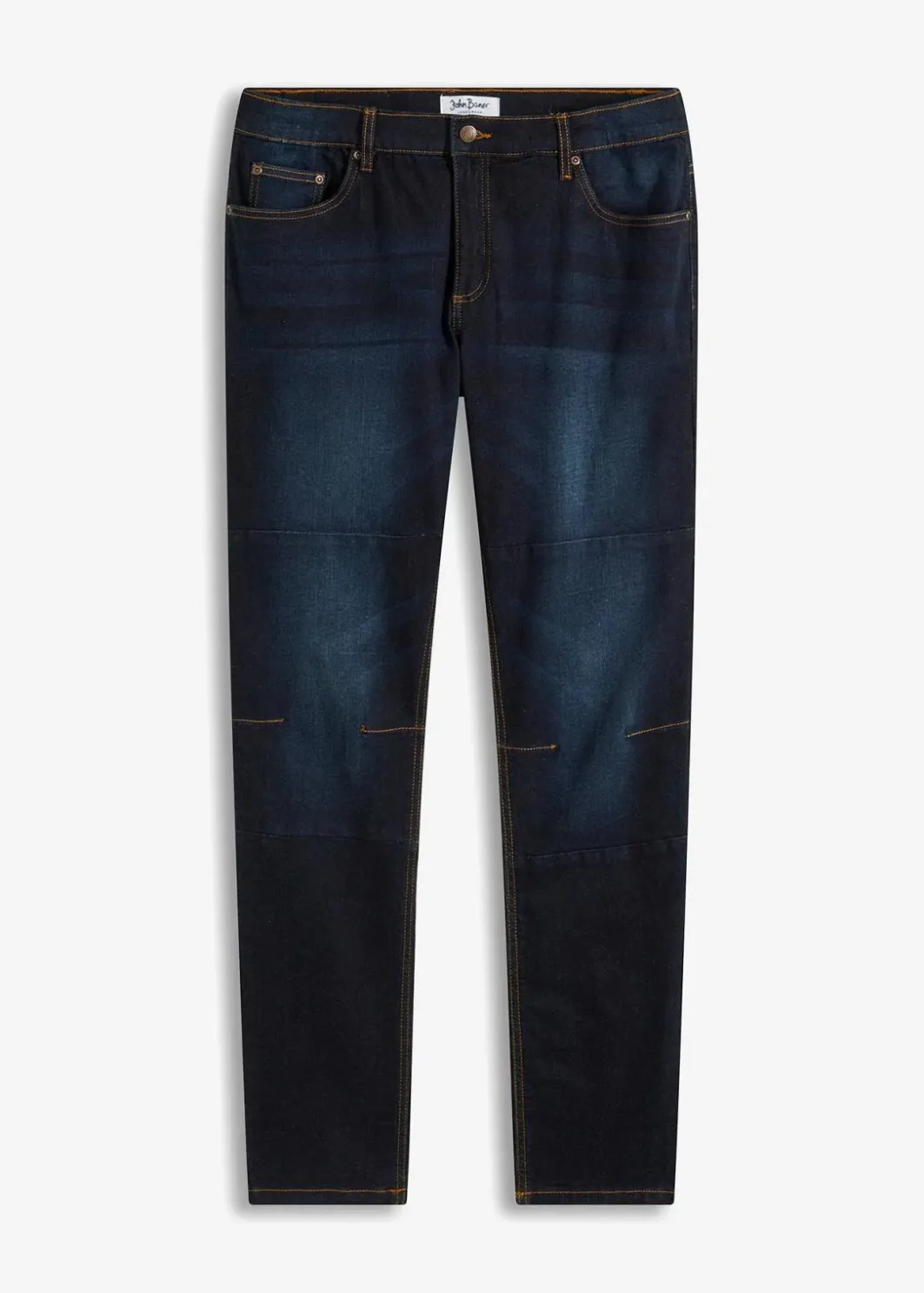 Herren bonprix Große Größen|Jeans|Regular Fit Stretch-Jeans m. Komfortschnitt, Tapered