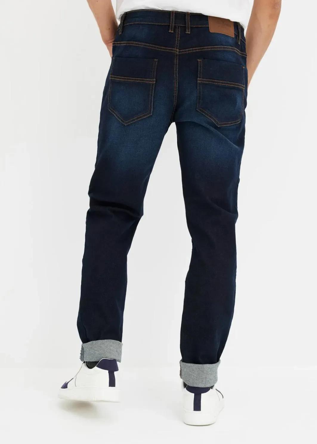 Herren bonprix Große Größen|Jeans|Regular Fit Stretch-Jeans m. Komfortschnitt, Tapered