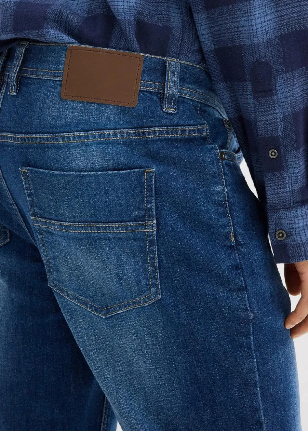 Herren bonprix Große Größen|Jeans|Regular Fit Stretch-Jeans, Straight