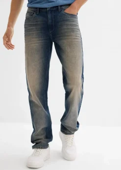 Clearance Regular Fit Stretch-Jeans, Straight Herren Jeans|Große Größen