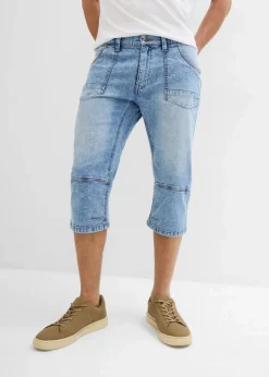 Discount Regular Fit 3/4-Stretch-Jeans, Straight Herren Jeans|Große Größen