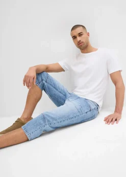 Discount Regular Fit 3/4-Stretch-Jeans, Straight Herren Jeans|Große Größen
