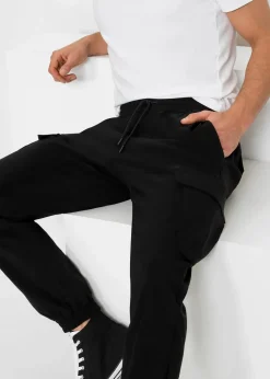 Discount Regular Fit Stretch-Schlupfhose mit Cargotaschen, Straight Herren Große Größen|Hosen