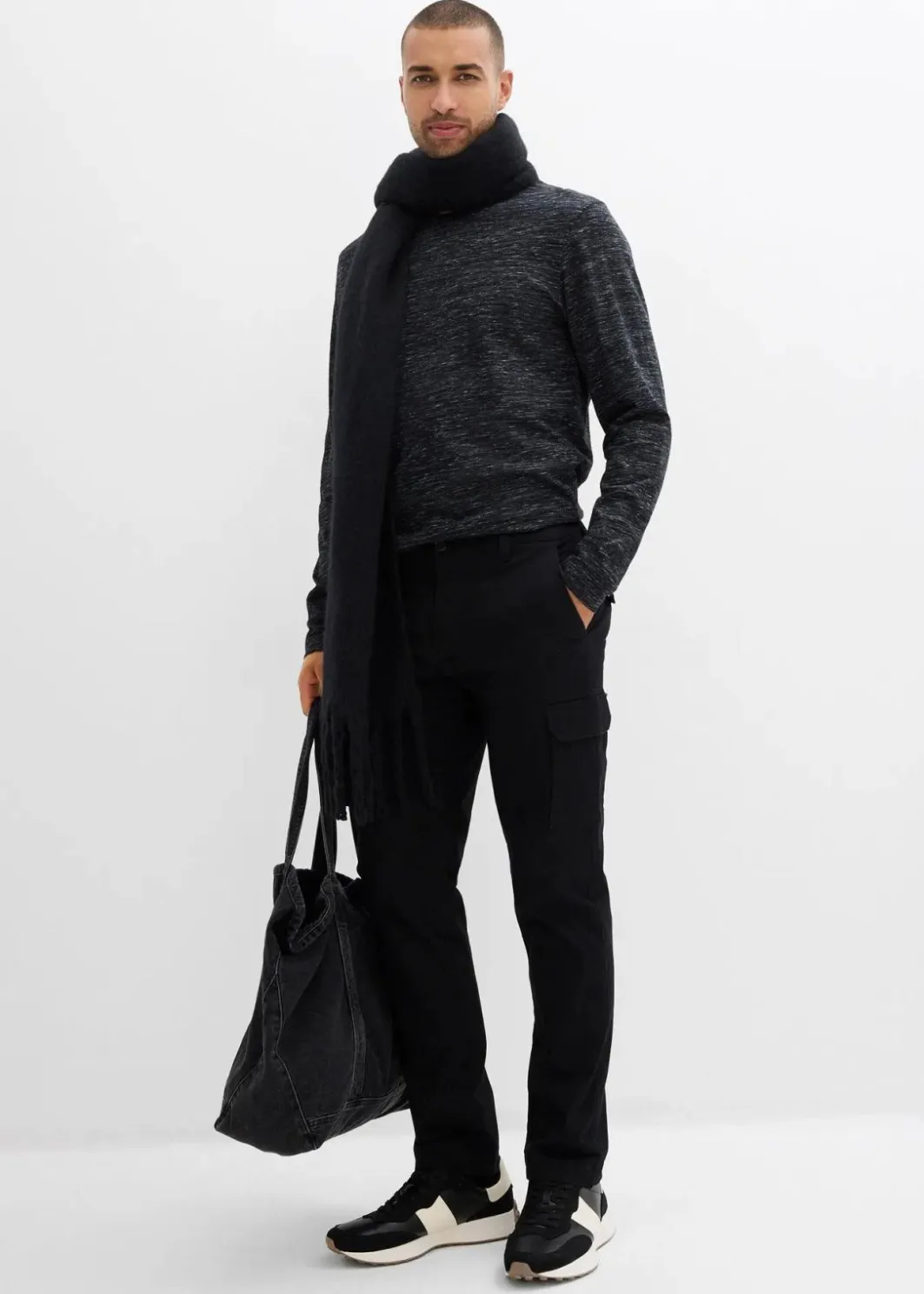 Herren bonprix Hosen|Thermobekleidung|Regular Fit Stretch-Thermo-Cargohose, Straight