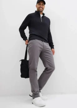 Sale Regular Fit Stretch-Thermohose mit flauschigem Flanellfutter, Straight Herren Große Größen|Outdoorbekleidung