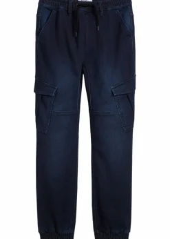 Kinder bonprix Jungen 9-16 Jahre·Bademode|Jungen 9-16 Jahre·Jeans|Regular Fit Sweat-Schlupfjeans mit Cargotaschen